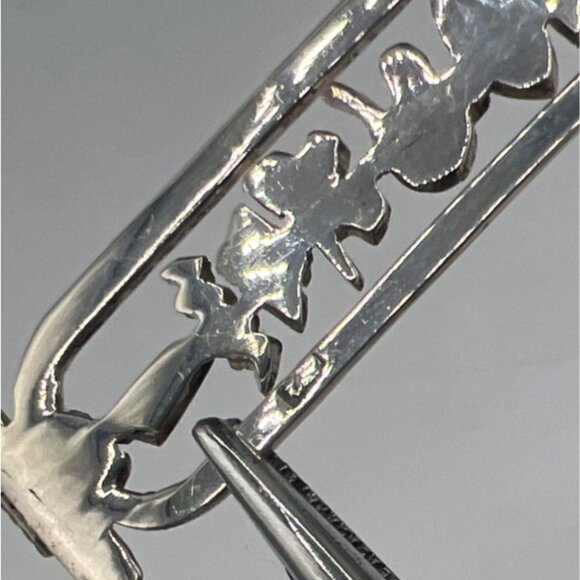 Vtg Egyptian Cartouche Pendant 18" Necklace Hieroglyph “Janet” Name Silver-Tone - Picture 7 of 12